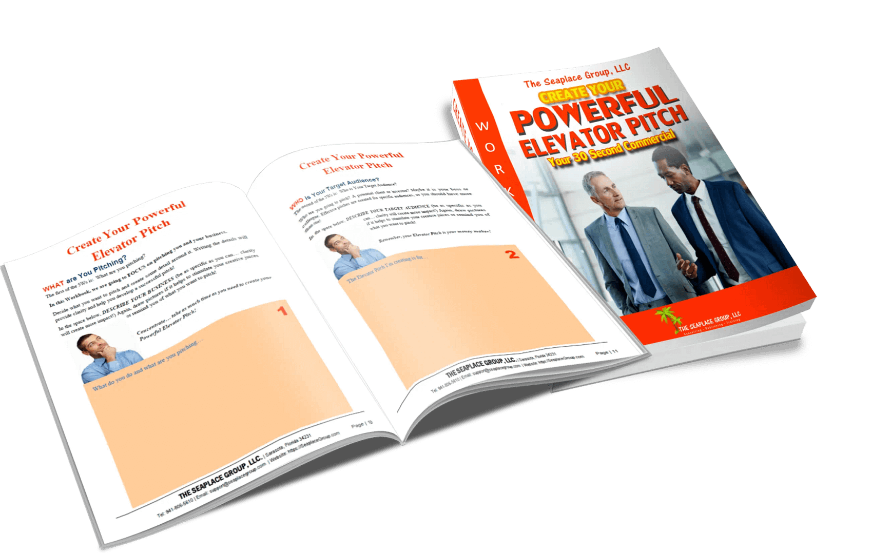 Create Your Powerful Elevator PitchThe purpose of this interactive Workbook is to provide a foundation of valuable information and a step-by-step blueprint in order to help you create your own uniquely powerful Elevator Pitch – Your 30 Second Commercial. Your Elevator Pitch – Your 30 Second Commercial will be a brief, persuasive speech that you will use to spark interest in what you and your organization does. You can also use your Elevator Pitch – Your 30 Commercial to create interest in a project, idea, or product – or in yourself.