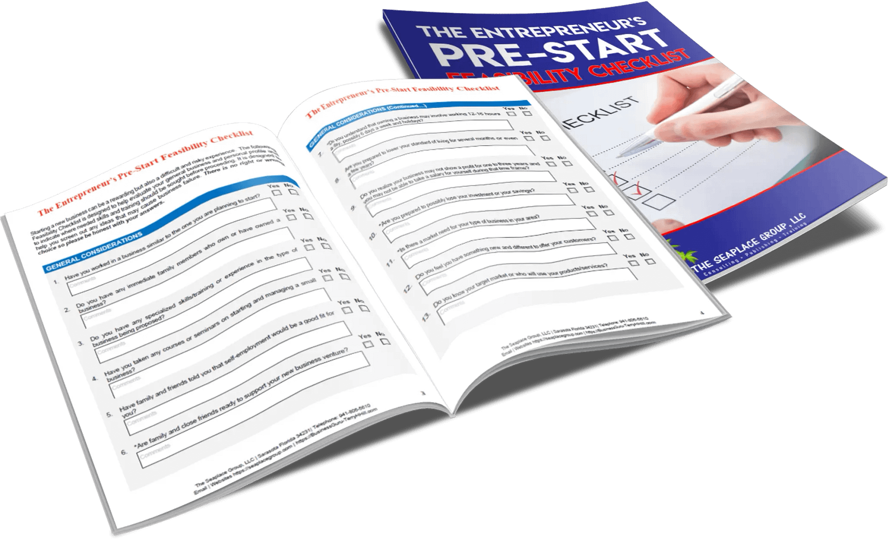 Pre-Start Feasibility Checklist-workbook is designed to help you screen out any ideas that may cause business failure