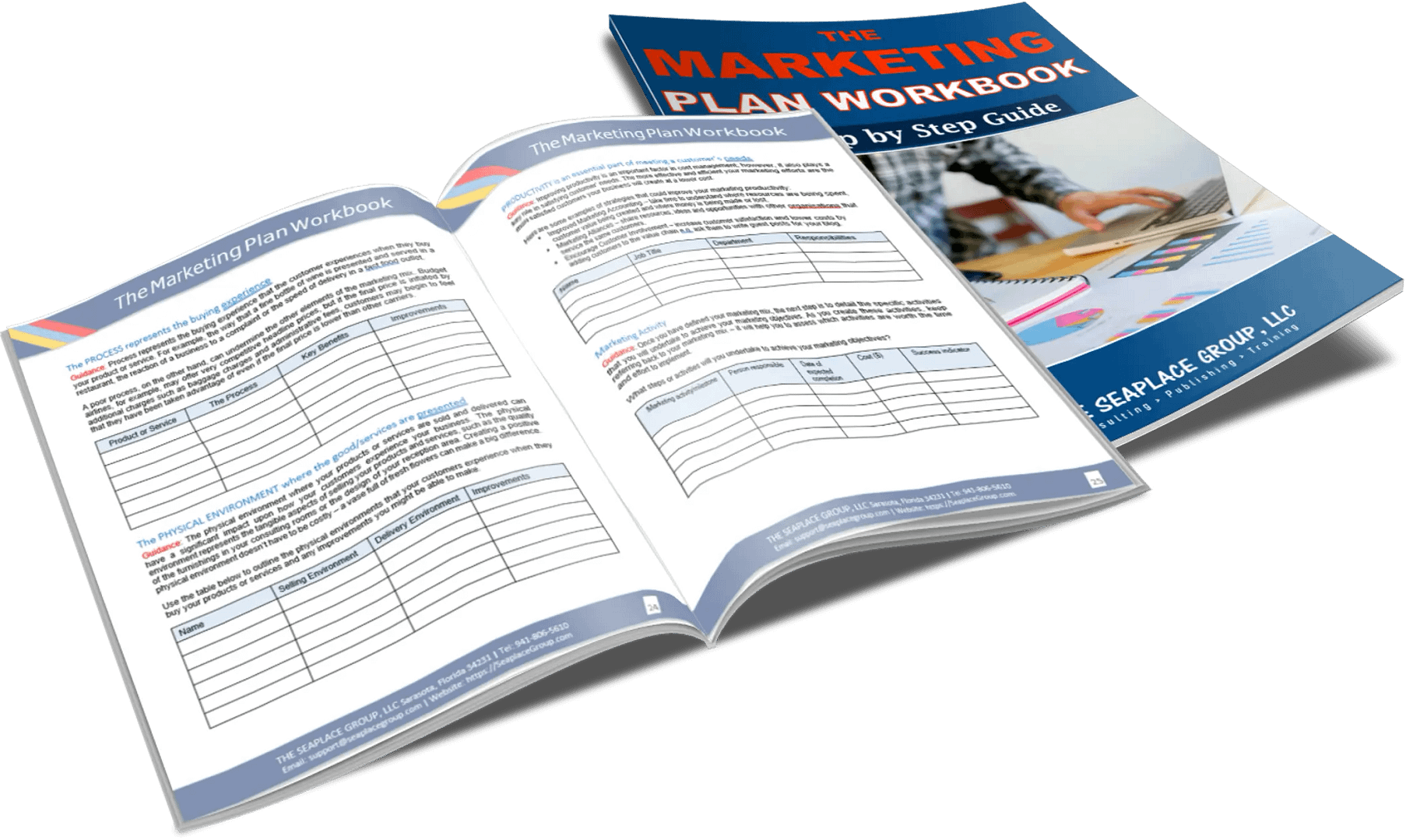 Combo-2d-2 page+cover-The Marketing Plan Workbook